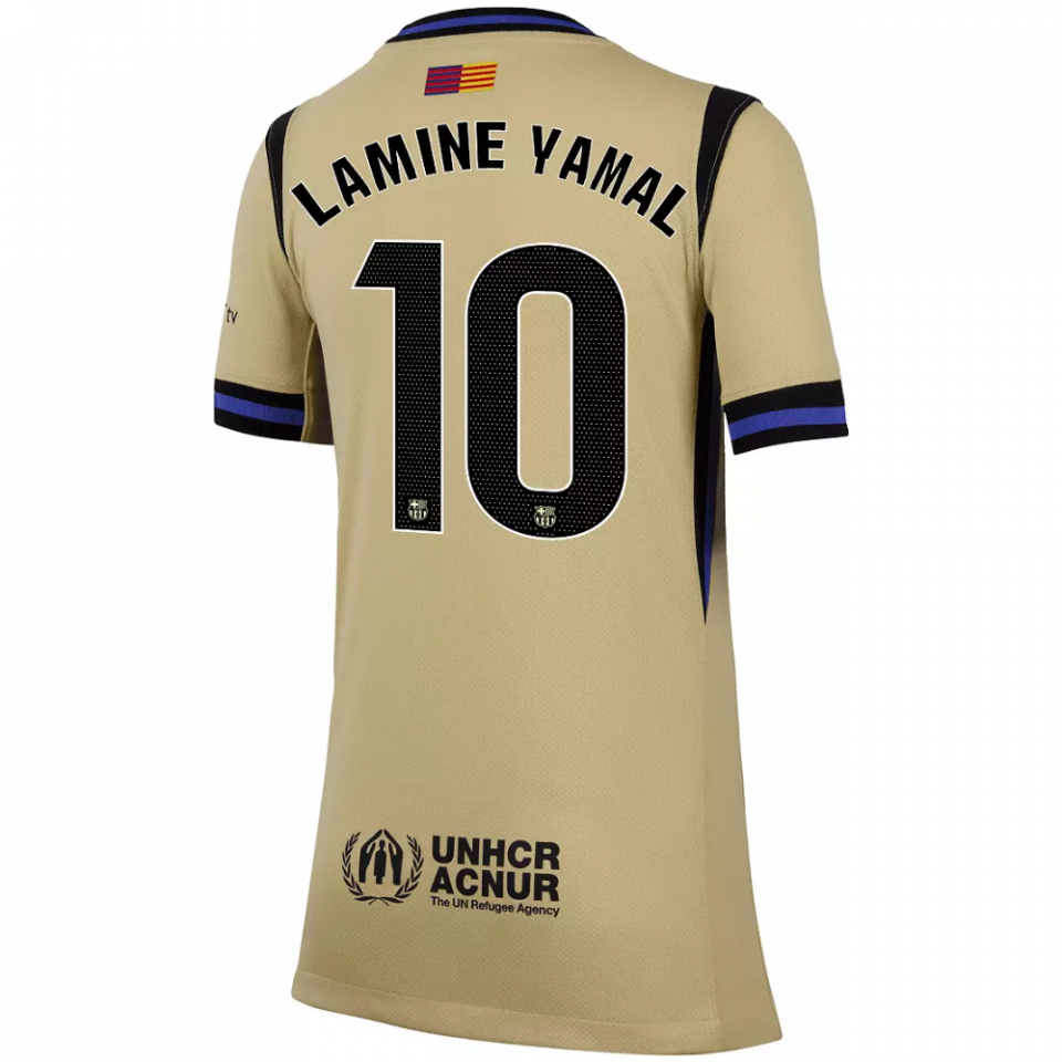 Nike FC Barcelona 2025/26 Youth Stadium Away Jersey LAMINE YAMAL 10